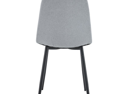 Modern Medieval Style Cushioned Side Chairs Set With Metal Legs For Kitchens