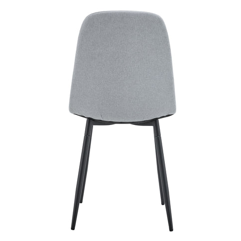 Modern Medieval Style Cushioned Side Chairs Set With Metal Legs For Kitchens