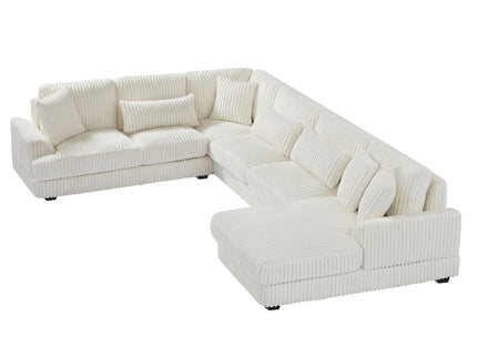 Oversized Sectional Sofa U - Shaped Sofa Couch Modern Sofa Upholstered In Soft With A Chaise Lounge For Living Room