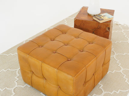 Benjiro - Square Ottoman - Tan