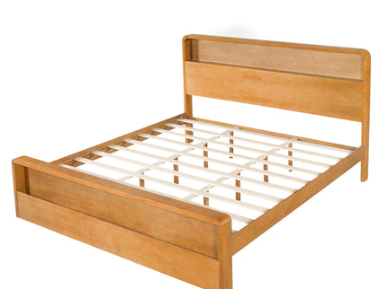 Bed Frame With Dual Open Storage Headboard And Footboard
