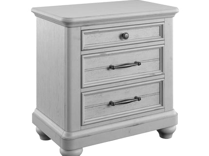 3 Drawer Nightstand With USB - Gray - Wood