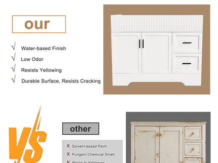 Modern Bathroom Vanity With 2 Drawers