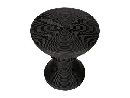 Round Accent Table, Indoor Outdoor - Black