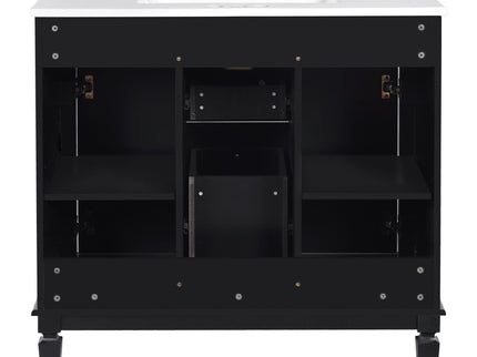 Bathroom Vanity With Top Sink, Basin On Cabinet With 2 Soft Closing Doors And 2 Drawers