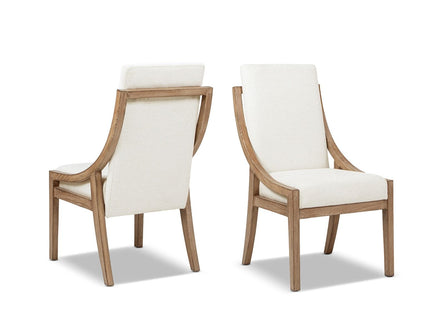 Lennox - High Back Upholstered Dining Chair (Set of 2) - Light Beige
