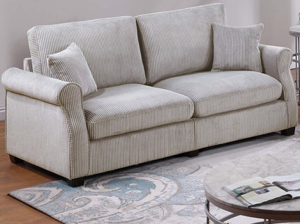 Contemporary 2 Piece Sofa Set With Matching Pillows