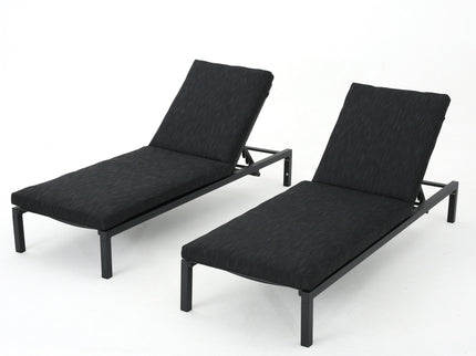 Modern Chaise Lounge With Wate Resistant Fabric Cushions