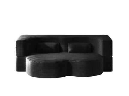 Modern Floor Sofa With 2 Pillows, Convertible Twin Size Folding Mattress For Living Room