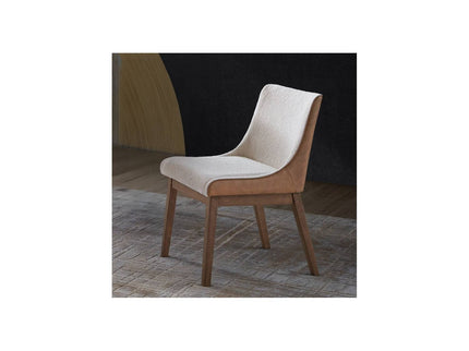 Ginny - Boucle Velvet Side Chair (Set of 2) - Walnut