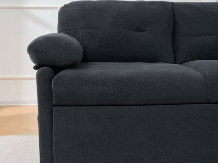 Convertible Pull Out Sofa Bed Queen Size, 3 In 1 With Side Storage