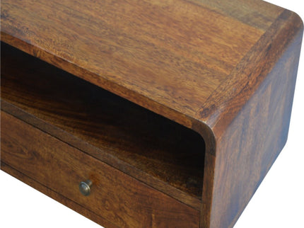 Curved Chestnut Console Table