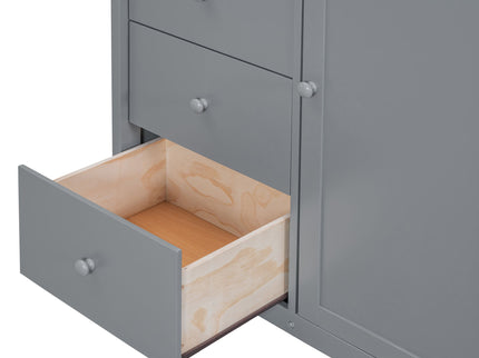 Loft Bed With Built In Wardrobes, Cabinets And Drawers