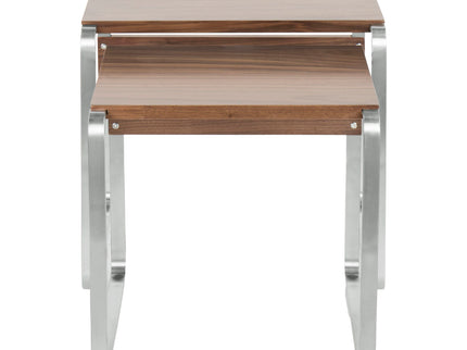 Tea Side Mid-Century Modern Nesting Tables - Walnut