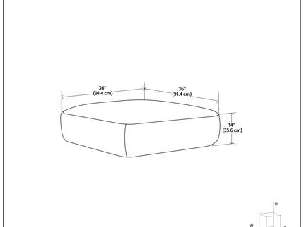 Brody - Large Square, Coffee Table Pouf
