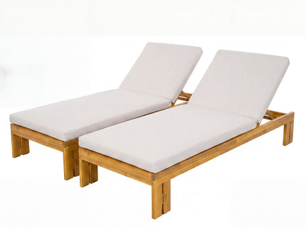 Outdoor Chaise Lounge With 5 Position Adjustable Backrest