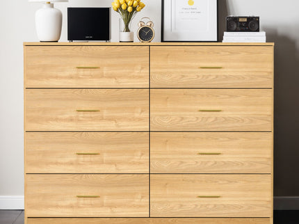Modern Drawer Dresser For Bedroom, Ample Storage Wide Chest Of Drawers