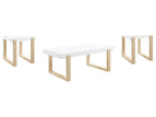 White / 3 Pc. Coffee Table, 2 End Tables