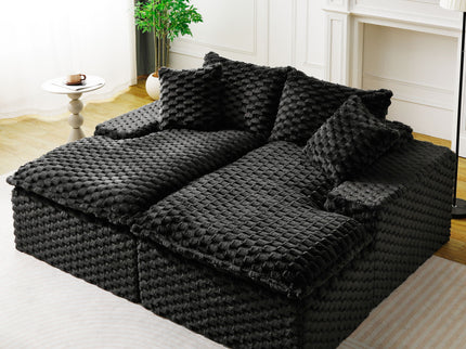 Double Chaise Lounge With Full Compressed Sponge