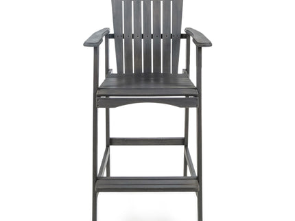 Outdoor Acacia Wood Adirondack Barstools (Set of 2)