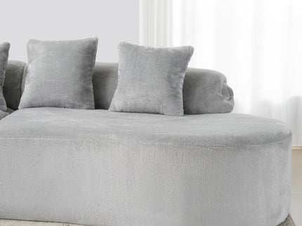 Modern Curved Sofa With Pillows