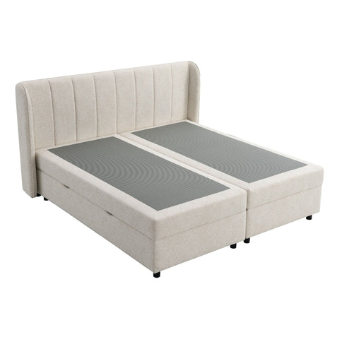 Adonia - Eastern King Storage Bed With Mattress Included - Beige