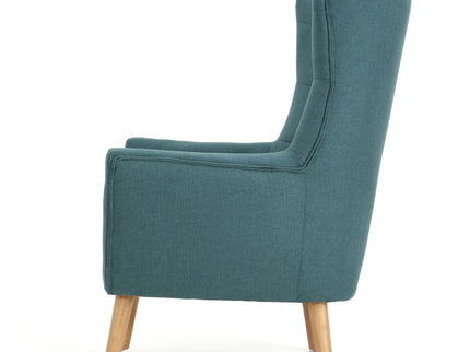 Club Chair With Rubberwood Legs