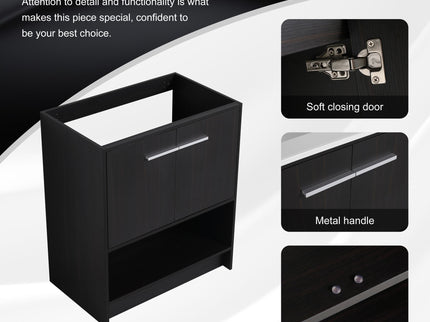 Modern Freestanding Bathroom Vanity With 2 Doors