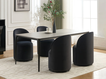 360 Degree Swivel Armless Dining Barrel Chair