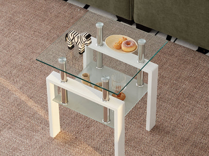 Tempered Glass Table With Storage