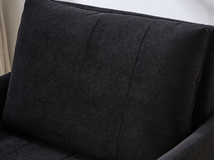 Upholstered Convertible Sleeper Sofa With 5 Position Backrest, Side Pockets, Storage