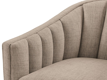 Solitude - Skirted Swivel Accent Chair With Hemp Like