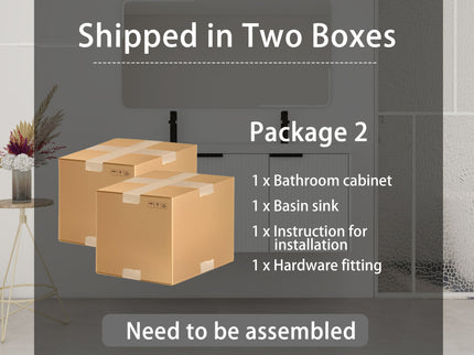 Contemporary Wall Mounted Bathroom Vanity With Resin Double Sink