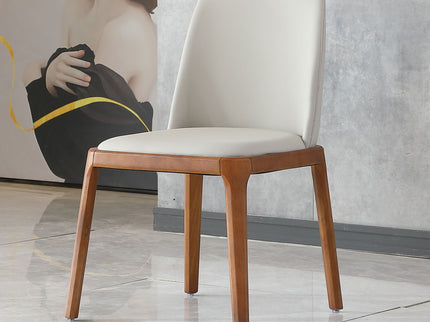 Modern Dining Chairs, Wooden Legs (Set of 2) - Gray