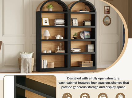 Freestanding Tall Bookshelves (Set of 2)