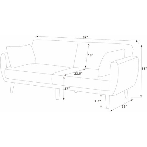 Futon Sofa Bed With Tall Legs
