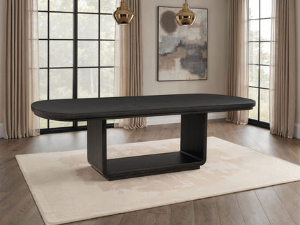 Bangor - Extension Dining Table With Pedestal Base - Black