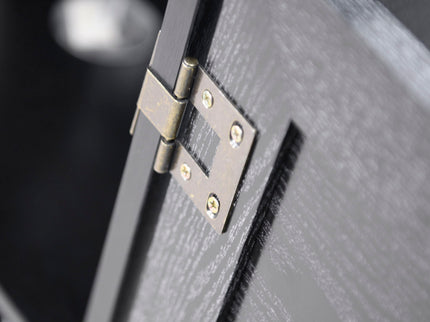 Storage Cabinet With 3 Mirrored Acrylic Doors, Adjustable Shelves