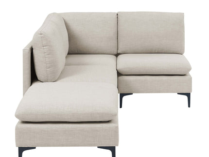 Upholstered Modular Sectional With Tall Legs, Medium Firm Seat