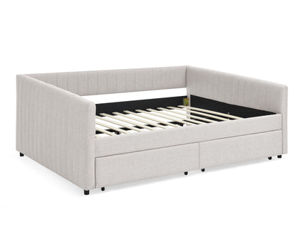 Upholstered Queen Daybed With 2 Drawers