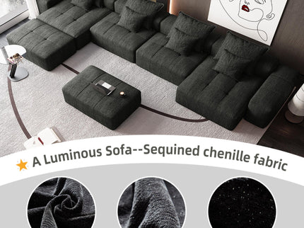 Modern Oversized Diy Combination Modular Sectional Sofa With Pillows