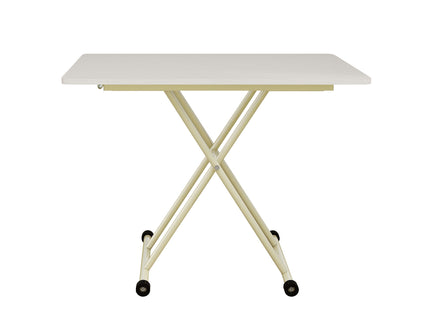 Adjustable Standing Table, Indoor & Outdoor Use, Portable With Adjustable Height - Off White / White