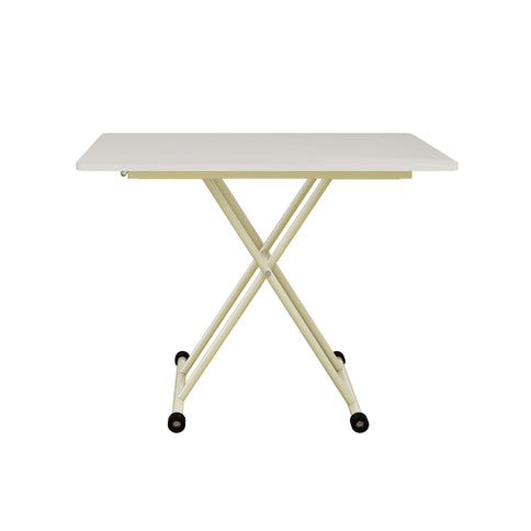 Adjustable Standing Table, Indoor & Outdoor Use, Portable With Adjustable Height - Off White / White