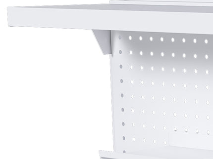 Clamp On Desk Pegboard With Single Monitor Stand