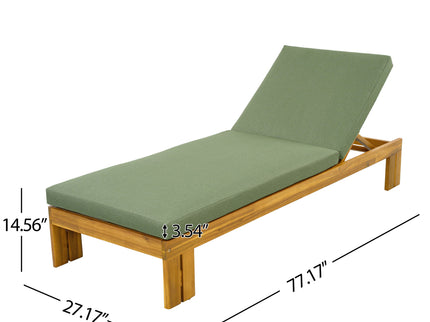Outdoor Chaise Lounge With 5 Position Adjustable Backrest