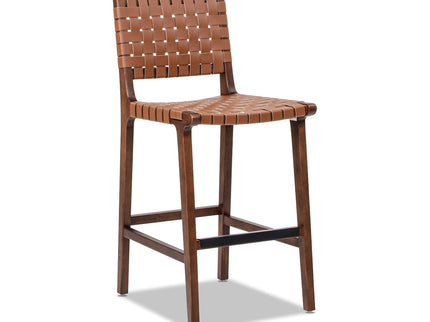 Andre - Counter Stool With Back - Pecan Brown