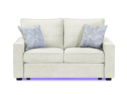 Rita - Loveseat, LED Base Lighting, Cushions And 2 Accent Pillows