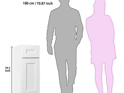 Shaker Base Cabinet & Soft-Close Door And Drawer