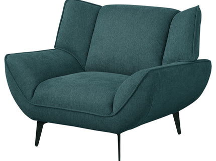 Grenada - Upholstered Flared Arm Accent Chair - Teal Blue