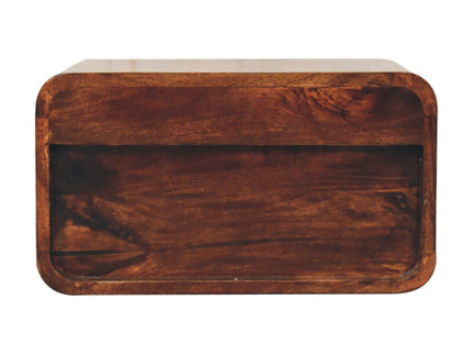 Curved Wall Mounted Bedside Nightstand